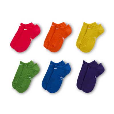 Nike Everyday Kids' Cushioned No-Show Socks (6 Pairs)