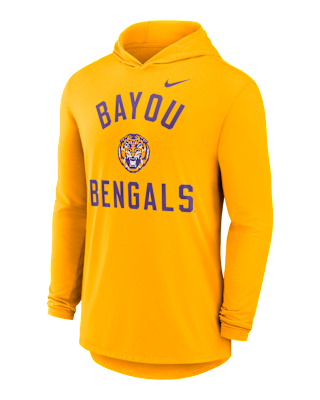 Мужская футболка LSU Campus Arch Nike Dri-FIT College Long-Sleeve Hooded
