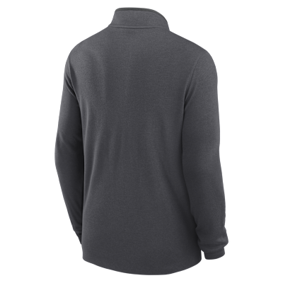 Playera de manga larga Nike Dri-FIT de la NFL de medio cierre para hombre Kansas City Chiefs Logo Victory
