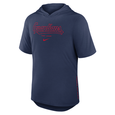 Cleveland Guardians Arched Wordmark Men's Nike Dri-FIT MLB Hooded T-Shirt from Nike - $65