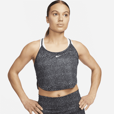 Débardeur court imprimé Nike Dri-FIT One pour femme