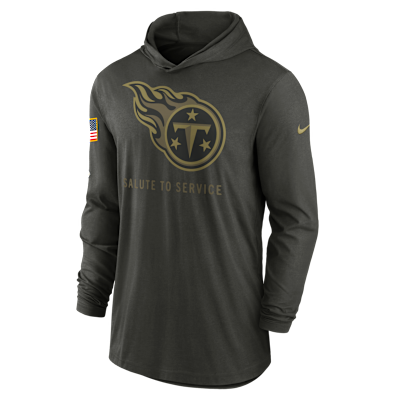 Tennessee Titans Salute to Service Sideline Men’s Nike Dri-FIT NFL Long-Sleeve Hooded Top