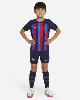 FC Barcelona 2022/23 Home Little Kids' Soccer Kit.
