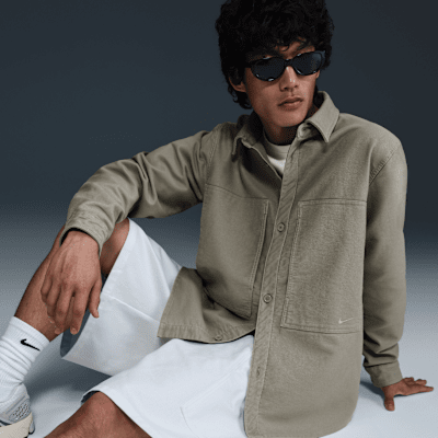 ナイキ ライフ メンズ ロングスリーブ シャモア フィールド シャツ