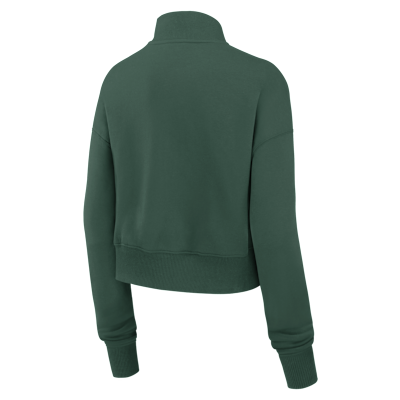 Green Bay Packers Phoenix Women's Nike NFL Cropped 1/4-Zip Crew
