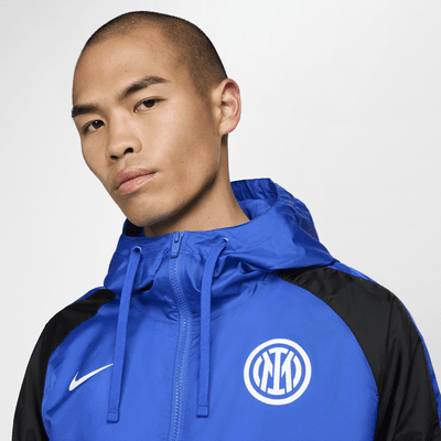 Fotbollstracksuit Inter Milan (hemmaställ) Nike i vävt material med huva för män