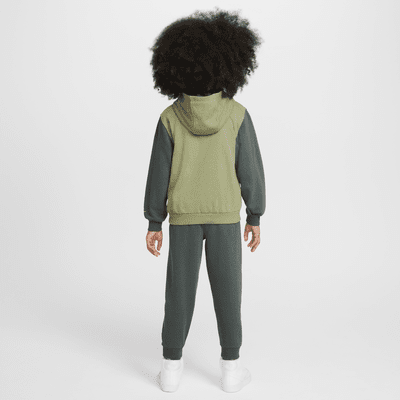 Conjunto de dos piezas de sudadera sin cierre para niños talla pequeña Nike Sportswear "Express Yourself"