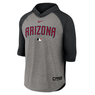 Arizona Diamondbacks Authentic Collection Flux Men's Nike Dri-FIT MLB 3/4-Sleeve Hooded T-Shirt
