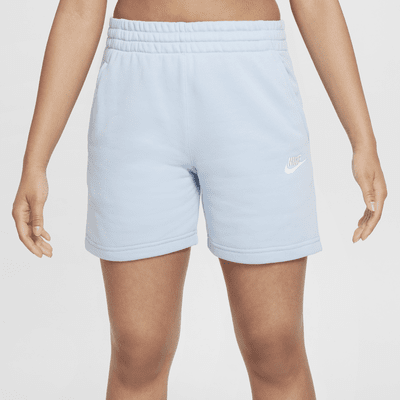 Shorts de French Terry de 5" para niña talla grande Nike Sportswear Club Fleece