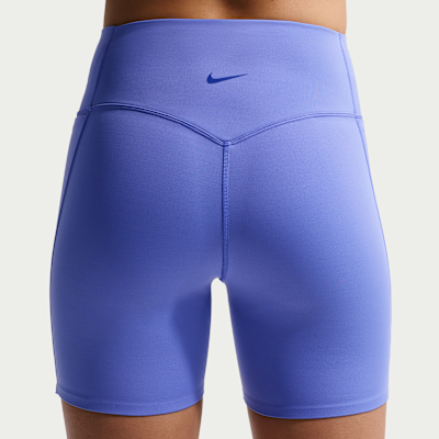 Shorts de ciclismo de tiro alto de 13 cm sin costura frontal para mujer Nike Universa