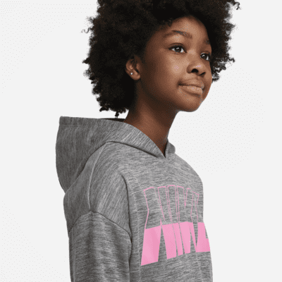 Nike Therma Big Kids' (Girls') Graphic Pullover Training Hoodie