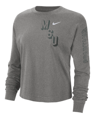 Женская футболка Michigan State Heritage Nike College Boxy Crew-Neck