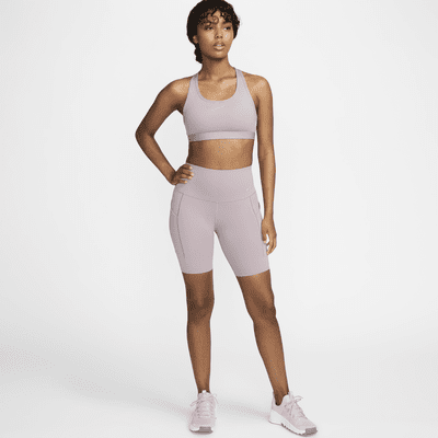 Nike Universa Pantalons curts de cintura alta i subjecció mitjana de 20 cm amb butxaques de ciclisme - Dona