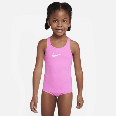 Traje de baño de una sola pieza con espalda deportiva para niña talla pequeña Nike Swim Essential