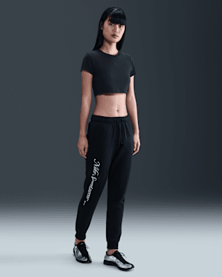 Женские  Nike Sportswear Club Fleece Mid-Rise Graphic Pants