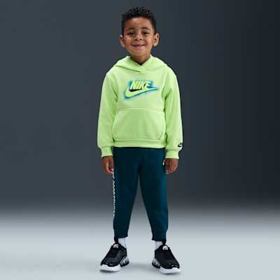 Conjunto de 2 piezas de sudadera con gorro de tejido Fleece ligero infantil Nike Glow With Me