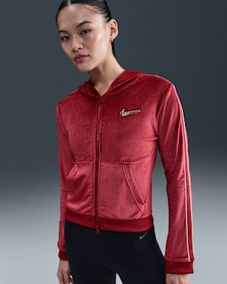 Женские  Nike Sportswear Full-Zip Long-Sleeve Hooded Top
