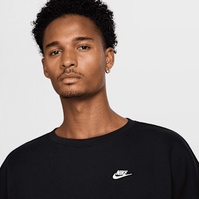 Sweat oversize à col ras-du-cou en Fleece Nike Sportswear Club pour homme