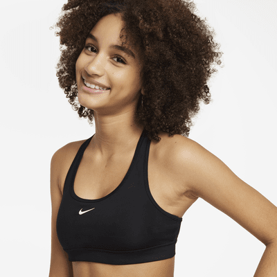 Nike Swoosh sports-BH til store barn (jente)