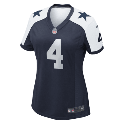 NFL Dallas Cowboys (Dak Prescott) Women's Game Football Jersey