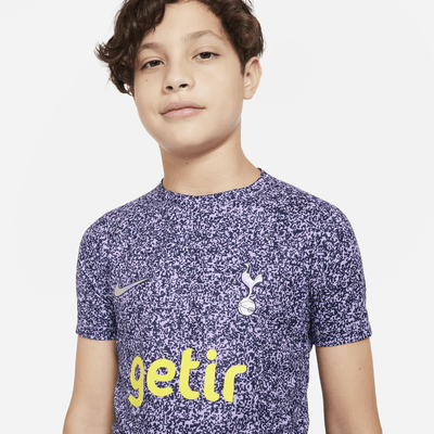 Tottenham Hotspur Academy Pro Big Kids' Nike Dri-FIT Pre-Match Soccer Top