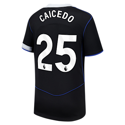 Moisés Caicedo Chelsea 2025/26 Stadium Third Big Kids' Nike Dri-FIT Soccer Jersey