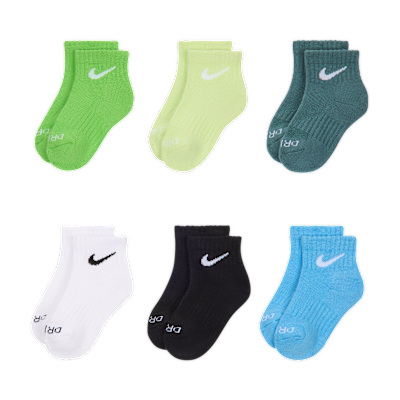 Nike Dri-FIT Performance Basics Little Kids' Quarter Socks (6 Pairs)