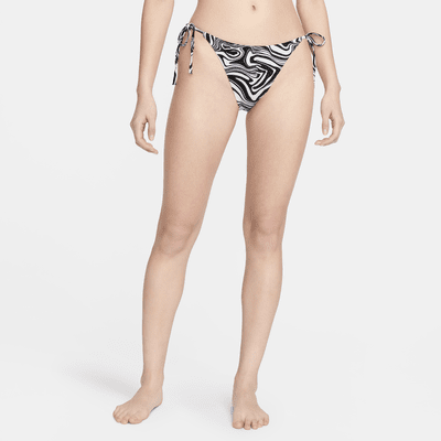 Prenda inferior de bikini con correas para mujer Nike Swim Swirl