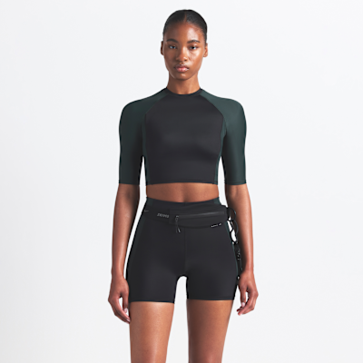 NikeSKIMS Shine Women's Padded 1/2-Sleeve Crop Top