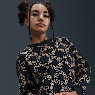 Sudadera oversized con cuello redondo para niña talla grande Nike Sportswear Club Fleece