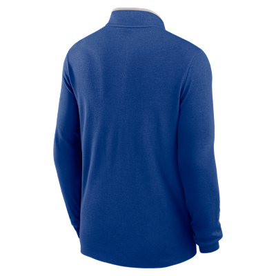 Playera de manga larga Nike Dri-FIT de la NFL de medio cierre para hombre New York Giants Logo Victory