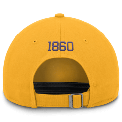 Gorra ajustable universitaria Nike Dri-FIT para hombre LSU Tigers Legacy Club