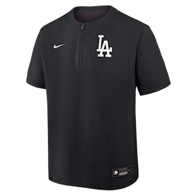 Los Angeles Dodgers Authentic Collection Men's Nike Dri-FIT MLB 1/4-Zip Short-Sleeve Windshirt