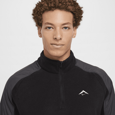 Maglia da running in fleece con zip a 1/4 Nike Trail Polartec® – Uomo