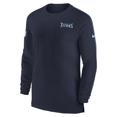 Playera de manga larga Nike Dri-FIT de la NFL Nike para hombre Tennessee Titans Sideline Coach