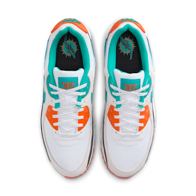 Miami Dolphins Air Max 90 Men's Nike Shoes