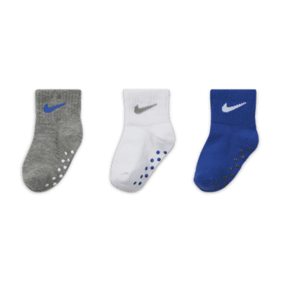 Nike Core Swoosh Baby Gripper Socks Box Set (3 Pairs). Nike.com