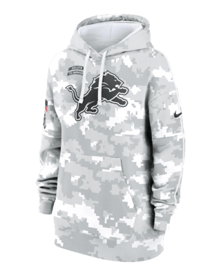 Женское худи Detroit Lions Salute to Service Primary Edge Club Nike NFL Pullover Hoodie