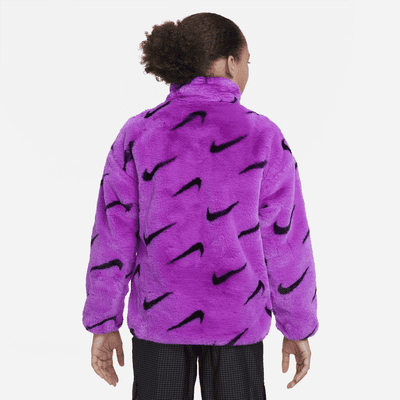 Nike Sportswear Big Kids' Faux Fur Jacket