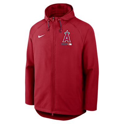 Los Angeles Angels Authentic Collection Men's Nike Therma-FIT MLB Full-Zip Hooded Jacket