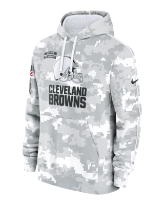 Мужское худи Cleveland Browns Salute to Service Primary Edge Club Nike NFL Pullover Hoodie