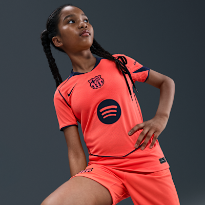Koszulka piłkarska dla dużych dzieci Nike Dri-FIT Total 90 FC Barcelona 2025/26 Stadium (wersja trzecia) – replika