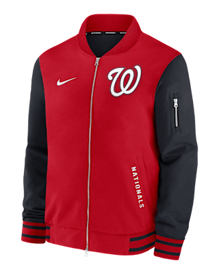 Мужская куртка Washington Nationals Authentic Collection Dugout Nike MLB Full-Zip Bomber