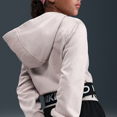 Nike Pro Fleece Big Kids' (Girls') Dri-FIT Full-Zip Hoodie