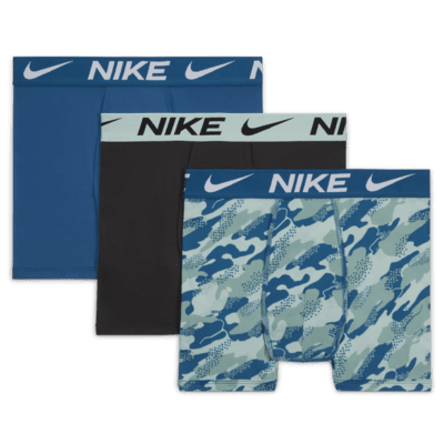 Nike Dri-FIT Printed Essentials Big Kids' Boxer Briefs (3-Pack)