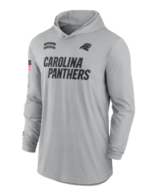 Мужские  Carolina Panthers Salute to Service Edge Mascot Lockup Men’s Nike Dri-FIT NFL Long-Sleeve Hooded Top