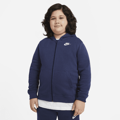 Sportswear Club Fleece Sudadera con cremallera completa (Talla grande) - Niño. Nike