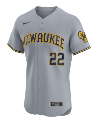 Мужские джерси Christian Yelich Milwaukee Brewers Nike Dri-FIT ADV MLB Elite Jersey