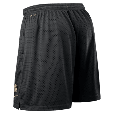 Shorts Nike Dri-FIT de la NFL para hombre New Orleans Saints Sideline Reversible
