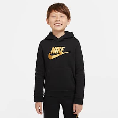 nike club pullover hoodie black